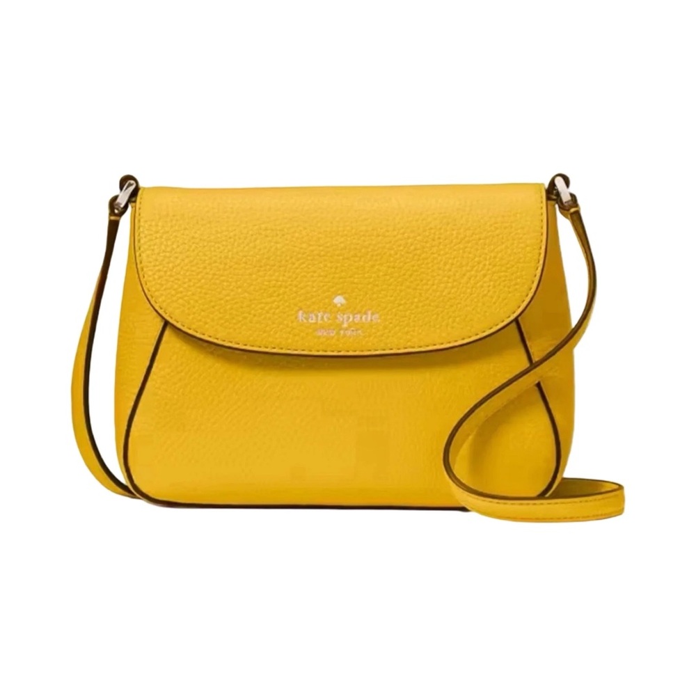NWT Kate Spade Monica Small Flap Crossbody - Cedar Stand (Daffodil)